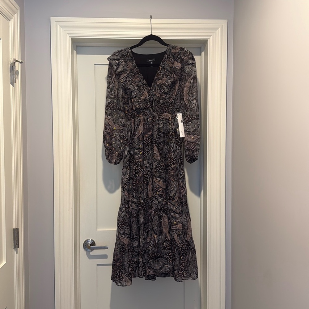 Aqua Long Sleeve Maxi Dress. New with tags.